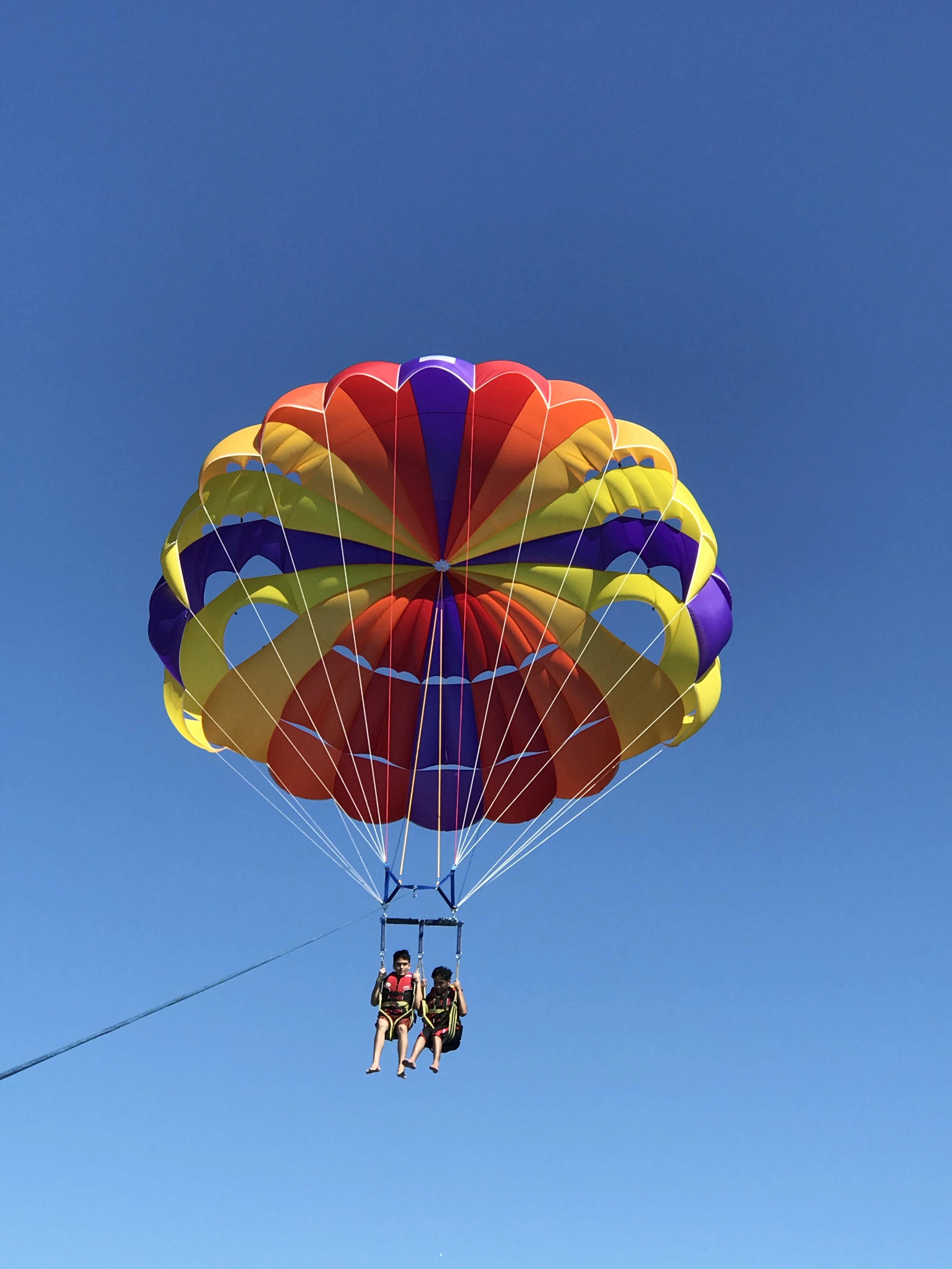 Actividad parasailing en la costa de Marbella